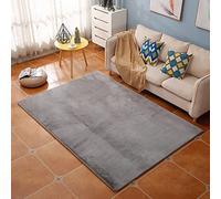 Zswpyq Faux Sheepskin Area Rug Super Soft Faux Rabbit Fur Rug Fluffy Rug for the Bedroom Living Room Nursery,Gray,140 x 200 cm
