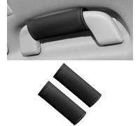 ZSWXDJIZN 2 Pcs Car Roof Pull Handle Cover for VW ID Buzz 2022-2023 2024, Leather Non-Slip Roof Handle Cover Car Inside Door Handle Protector,Black