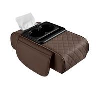ZSWXDJIZN Car Armrest Cushion for Subaru G3X Justy (Typ MHY Bj.2003-2007), Car Center Console Cushion Pad Leather Armrest Seat Box Cover Protector,Brown