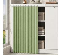 ZSWXF Custom-Made Sliding Wardrobe Curtain,Curtains for Tracks,Washing Machine Curtain,Room Divider Curtain,Blackout Curtain,Partition Curtain for Bathroom,Bedroom,Green,W80cm/H130cm