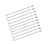 ZSXPBZL 40 Pieces 12G Diameter 2.6 Mm Material 45# Steel J-bend Equal Diameter Cylinder Body Electric Fit For Bicycle Wheel Spokes With Nipples(Length 166mm)