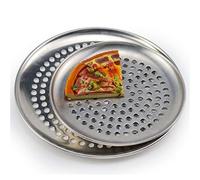 ZSXPBZL Pizza Pan,Pizza Tray Stainless Steel Pizza Pans with Holes Non-Stick Round Pizza Baking Tray Plate Bakery Pizza Tools Oven Outdoor mesh Metal net(14inch (35cm))