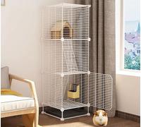 ZSXZCBDQ Guinea Pig Cage, Kitten Fence, Dog Fence, Chinchilla Fence, Pet Fence, Small Animal Fence With Gate,(White,39 * 39 * 120cm)
