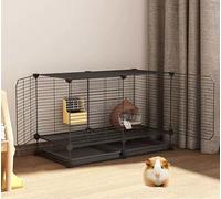 ZSXZCBDQ Guinea Pig Cage, Kitten Fence, Dog Fence, Chinchilla Fence, Pet Fence, Small Animal Fence With Gate,(Black,75 * 39 * 48cm)