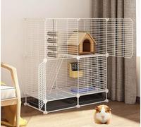 ZSXZCBDQ Guinea Pig Cage, Kitten Fence, Dog Fence, Chinchilla Fence, Pet Fence, Small Animal Fence With Gate,(White,75 * 39 * 84cm)