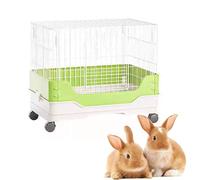 ZSXZCBDQ Indoor Rabbit Cage, Guinea Pig Cage, 360° Caster Small Animal House, Easy To Assemble,(Package 3)