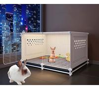 ZSXZCBDQ Luxury Rabbit House, Rabbit Guinea Pig Cage, Injection-molded Transparent Rabbit Cage, DIY Large Space Chinchilla Cage,(70 * 45 * 42cm)