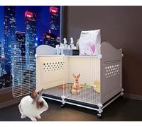 ZSXZCBDQ Luxury Rabbit House, Rabbit Guinea Pig Cage, Injection-molded Transparent Rabbit Cage, DIY Large Space Chinchilla Cage,(70 * 45 * 57cm)
