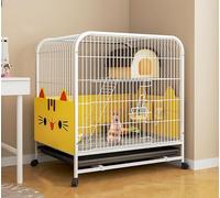 ZSXZCBDQ Rabbit Cage, Guinea Pig Cage with Leak-Proof Tray, Double-Layer Large Space, Can Hold 2 Rabbits(White,60 * 45 * 66cm)