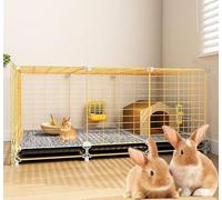 ZSXZCBDQ Small Animal Cage, Large Hamster Cage with 360° Universal Wheels, Metal and PP Material, Guinea Pig Cage wire Mesh Villa,(105 * 35 * 39cm)