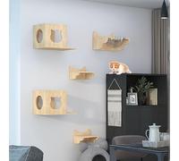 ZSXZCBDQ Wall-mounted Cat Racks and Climbing Frames, Fun Climbing Landscape for Pet Cats, Space-saving, Easy To Install(Package 4)