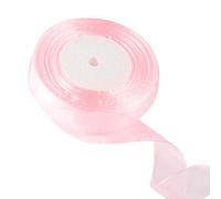 ZSYIULIA 25mm Baby Pink Organza Ribbon for Gift Wrapping, Crafting, Decorating, DIY Projects - Chiffon & Organza Fabric, Ideal for Holiday Celebrations, Thanksgiving, Christmas, Wedding Occasions