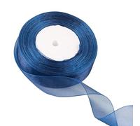 ZSYIULIA 25mm Dark Blue Organza Ribbon for Gift Wrapping, 45M, Multicolor Organza Chiffon Ribbon for DIY Crafts, Wedding, Christmas, Thanksgiving