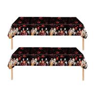 ZSYIULIA 2Pcs 137 * 274cm Horror Movie Character Tablecloth Decorations,Disposable Party Table Cloth Party Table Covers Tablecover,Halloween Scream Party Supplies Table Decor