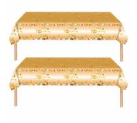 ZSYIULIA 2Pcs Thanksgiving Tablecloths,137cmx274cm Rectangle Harvest Fall Table Cloth,Pumpkin Maple Leaf Table Cover,Thanksgiving Table Decorations for Autumn Harvest Party Supplies Table Decorations