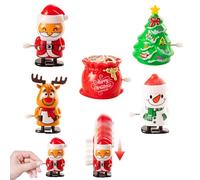 ZSYIULIA 5 Pack Christmas Wind Up Toys for Boys & Girls, Walking Santa Toys for Kids Party Bag & Xmas Stocking Gifts