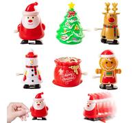 ZSYIULIA 6 Pack Christmas Wind Up Toys for Boys & Girls, Walking Santa Toys for Kids Party Bag & Xmas Stocking Gifts