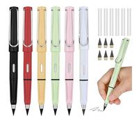 ZSYIULIA 6Sets Everlasting Inkless Magic Pencils, 6 Magic Pencils+6 Erasers+6 Interchangeable Nibs, Unlimited Reusable Writing Instruments for Home Office School Supplies