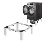 Zsytbyyds 1200LB Heavy-Duty Stainless Steel Laundry Pedestal | Universal Riser for Front Load Washer & Dryer | Anti-Vibration Design, Tool-Free Install(White)