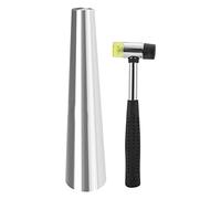 ZSYTF 1 Set Bracelet Mandrel with Rubber Hammer Round Stainless Steel Bracelet Stick Bangles Sizer Measuring Tool for Jewelry Metal Rings Bracelet Bangle Sizing Shaper