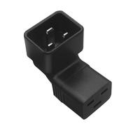 ZSYTF 90 Degree IEC320 C20 To IEC320 C19 Power Conversion Adapter 3 Terminals Male To Female Power Connector Converter C20 To C19 90 Degree Angled Adapter