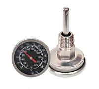 ZSYTF Stainless Steel Dial Thermometer -10-100℃/0-220ºF - 1/4 NPT Thread Joint - Kettle Boiler Temperature Gauge - Indoor/Outdoor - Rustproof