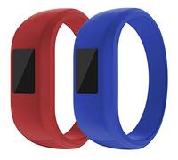 ZSZCXD for Garmin Vivofit Jr/Vivofit Jr.2 Bands, Soft Silicon Wristband Strap Replacement Bands for Garmin Vivofit Jr/Vivofit Jr.2, Small and Large（for Kids） (2Pcs, Red&Blue, Small: 5.7")