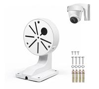 ZT-NET Dome Camera Wall Mount Bracket with Deep Base Junction Box, Aluminium Alloy Housing for Cable Management, Universal Mounting Case for CCTV IP Security Cameras, Indoor Installation, White