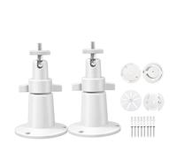 ZT-NET ZT-NET Adjustable Security Camera Universal Mounting Bracket Indoor and Outdoor Wall/Ceiling Mount Compatible with Arlo, Arlo Pro and Camera with 1/4 Screw Head (2 Pack, White)
