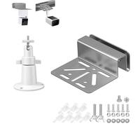 ZT-NET ZT-NET No-Drill Universal Gutter Mount for Outdoor Security Camera and Solar Panel, Stainless Steel 360°Rotation Security Bracket with 1/4 Screw Thread