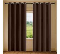 ZTAOPSH Curtains Blackout Curtains Bedroom 126 x 230 cm Eyelet Insulated Blackout Eyelet Curtain & Drapes for Window Treatment Living Room/Kitchen, Brown