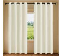 ZTAOPSH Curtains Blackout Curtains Bedroom 142 x 260 cm Eyelet Insulated Blackout Eyelet Curtain & Drapes for Window Treatment Living Room/Kitchen, Beige