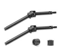 ZTAWWCJ Axle Kit 2Pcs Steel Front Axle Drive Shaft SCX24 CVD 1/24 Fit For Axial SCX24 C10 JLU DB Parts (+4mm/Regular)(Add 4mm)