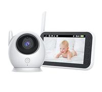 ZTBGY Baby Monitor with Camera and Night Vision, Baby Camera with 4.3" Screen, Rechargeable Battery, App Control, Crying Detection, Temp and Humidity Sensor, Night Light,Two-Way Talk