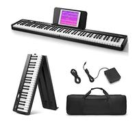 ZTBGY Foldable Digital Piano Keyboard,Beginner Digital Piano 88 Key Full Size Semi Weighted Keyboard,Bluetooth Portable Electric Piano with Piano Bag,Suit for Kids/Adult/Beginners