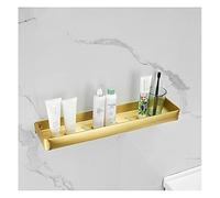 ZTBH Bathroom Hardware Sets Bathroom Shelf, Gold Bathroom Corner shelf, Wall Mounted Black Storage holder Bathroom Set (Color : Shelf 50cm)