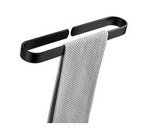 ZTBH Bathroom Hardware Sets Wall Mounted Towel Bar 30/40/50/60 Cm, Towel Hanger, Aluminum Towel Rail, Bathroom Towel Holder Bathroom Hardware Towel Set (Color : 30cm black)