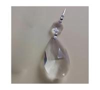 ZTBH Chandelier Crystal Prisms Pendants 10pcs 50mm Clear Mesh Drop Crystal Hanging Chandelier Lamp Parts Lighting Pendant W/Chrome/Gold Pins(Chrome Bowtie)