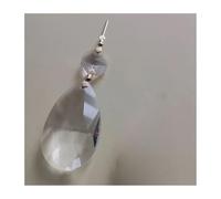 ZTBH Chandelier Crystal Prisms Pendants 10pcs 50mm Clear Mesh Drop Crystal Hanging Chandelier Lamp Parts Lighting Pendant W/Chrome/Gold Pins(Gold Bowtie)