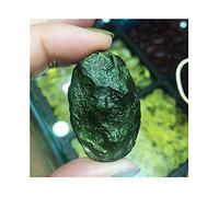 ZTBH Meteorite Moldavite Specimens, Czech Crystal Stone Meteorite, Rough Moldavite Energy Stone 1pcs Crystal (Size : 9 11g)