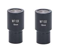 ZTBH Microscope Accessories Kit 2PCS WF10X/18mm Wide Angle Biological Microscope Eyepiece Lens Mounting Size 23.2mm Microscope Slides