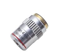 ZTBH Microscope Accessory Kit - Silver Optical Glass, 4x Plan Achromatic Objective Lens, RMS Thread, For Plan Microscope