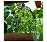 ZTBH Moldavite Meteorite Green Aerolite Crystal Moldavite Natural Falling Stone Pendant, Mother's Day Gifts from Daughter Crystal
