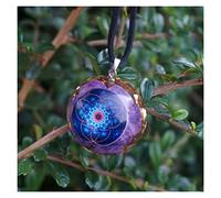 ZTBH Orgone Pendant Orgone Pendant Charoite Crystal Stone, Healing Reiki Meditation Tool Orgonite 7 Chakras w/Crystals Stones Orgone Pendant