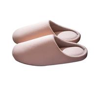 ZTBKW Women's Slippers Fabric Summer Slippers Flat Front Closed Slippers Plain Slippers Super Soft Slides Slingback Shoes Lightweight Summer Shoes Non-Slip Slippers, pink, 4 UK