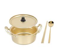 ZTCHSENZT 1 Set Binaural Aluminum Noodles Pot Heat-Resistant Ramen Pan For Kitchen Korean Soup Pot Instant Noodles Pot Small Hotpot,