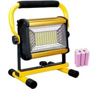 ZTCHSENZT 100W Led Work Light With Stand -Ip 65 Waterproof Outdoor Lights, Rechargeable Cordless Led Flood Light, 3 Brightness Levels,For Workshop Garage Construc,50W-Warm White