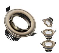 ZTCHSENZT Amen Retro Downlights Spotlights 3W, 5W, 7W, 10W, 15W Led Embedded Antique 4 Pieces Can Lights Corridor Retrofit Recessed Lighting Downlights Fixtures,10w-White light