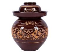 ZTCHSENZT Ceramic Jar, Ginger Jars Style Jar - Large Traditional Chinese Porcelain Pickle Jar, Natural Ceramic Fermentation Crock Pickling Pot,Fermenting Jar With Water Seal Airlo,I4
