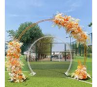 ZTCHSENZT Circle Hoop Warch Metal Moongate Balloon Frame, Background Decor Garden Arch, Removable Easy to Carry, Reusable Decoration for Party Event/White/260 * 220Cm,White-240 * 200Cm